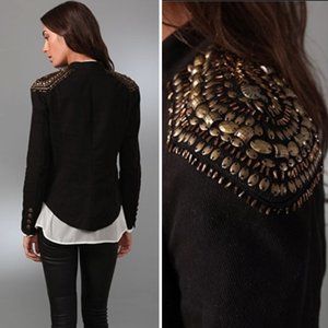 Larok Luxe - Army Green Studded Jacket